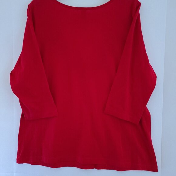 HOLIDAY EDITION?? RED -EMBROIDED/APPLIQUE REINDEER-CHRISTMAS LIGHTS SZ1X/XG(16) - Picture 7 of 9